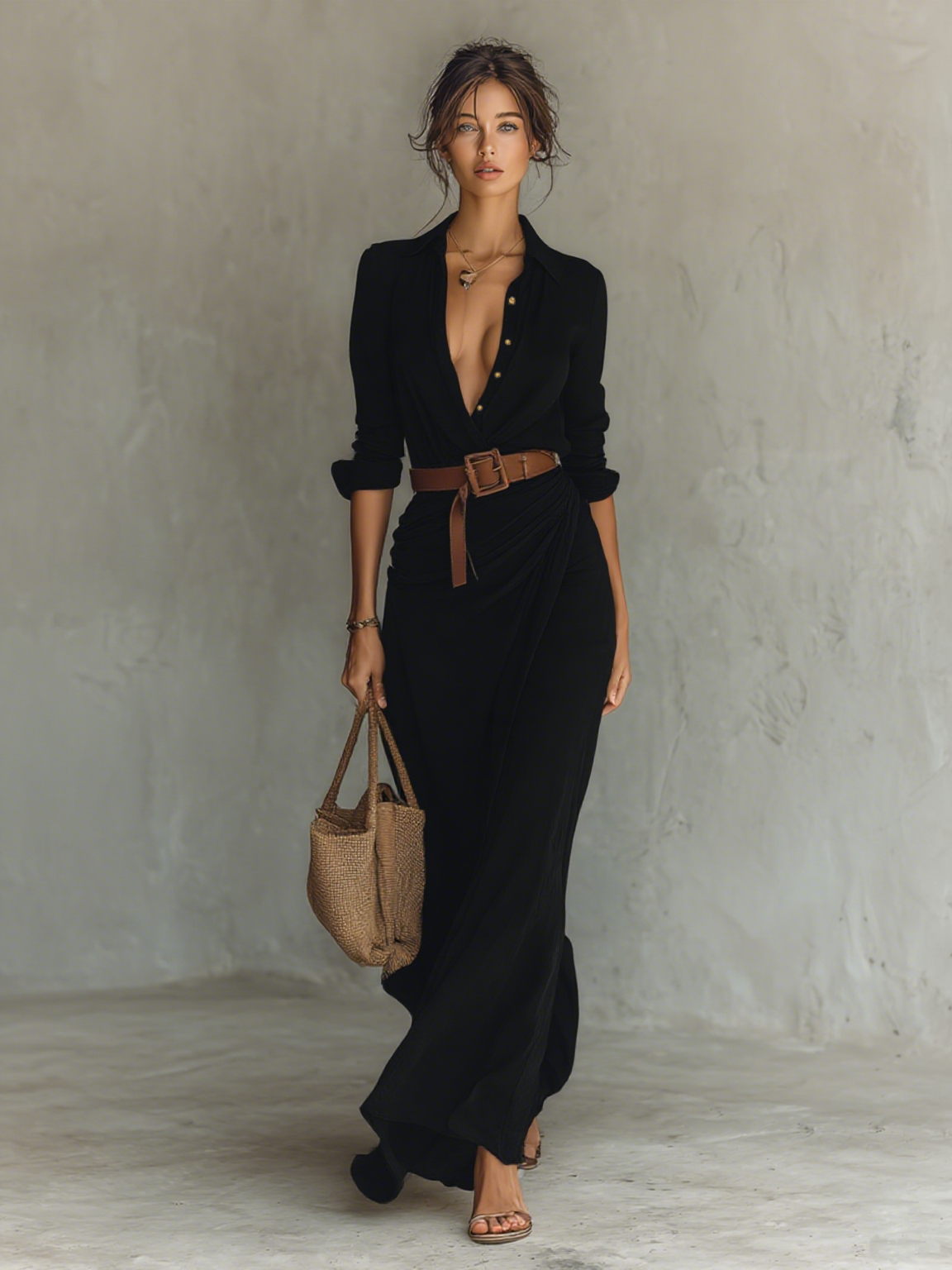 Sofia | Vestido Largo Elegante con Cinturón