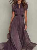 Margherita | Vestido Largo Morado con Escote