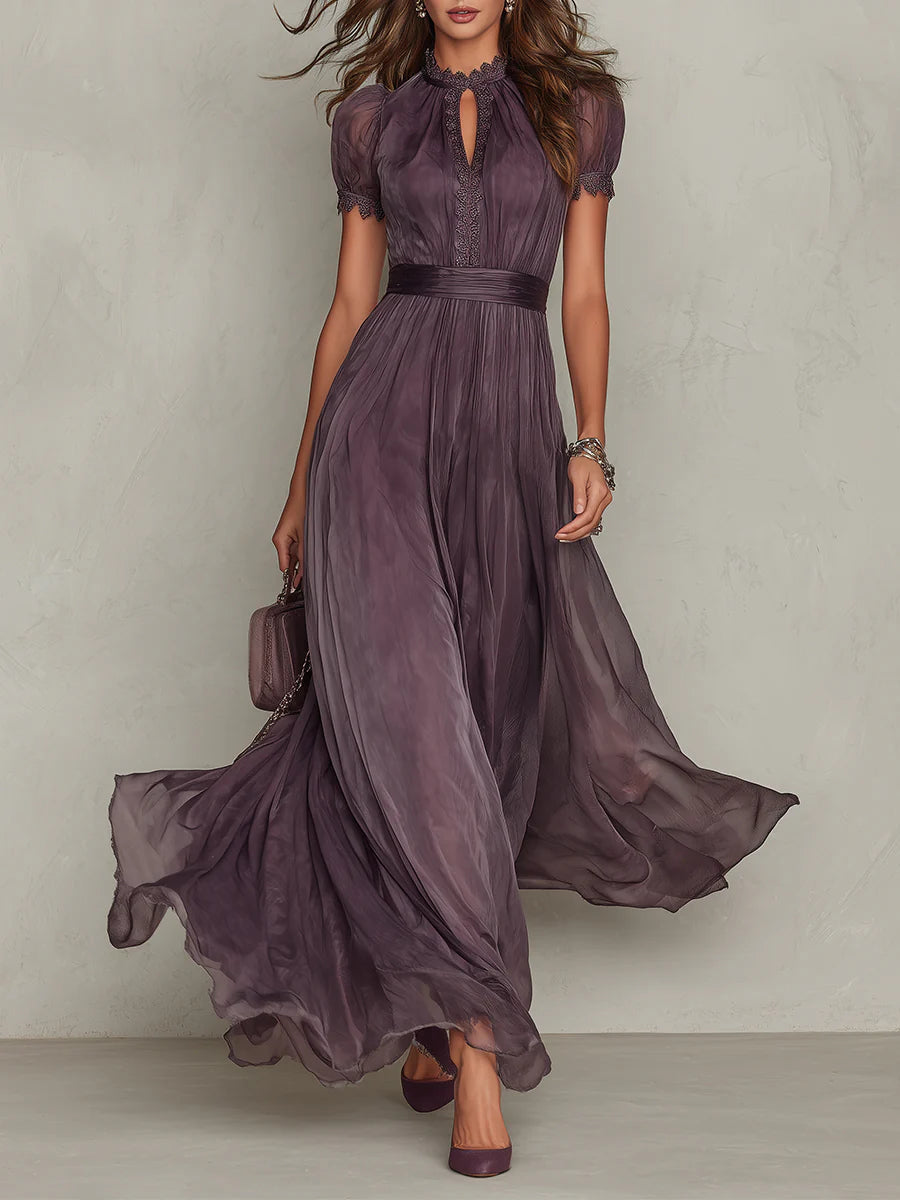 Margherita | Vestido Largo Morado con Escote