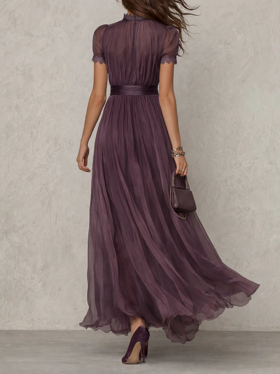 Margherita | Vestido Largo Morado con Escote