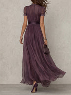 Margherita | Vestido Largo Morado con Escote