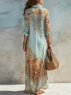 Beatrice | Vestido Camisero Mediterráneo